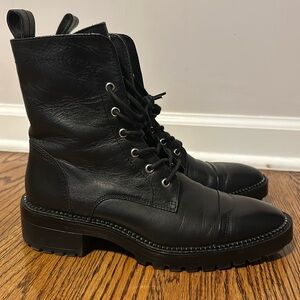 Zara Genuine Leather Combat style boots